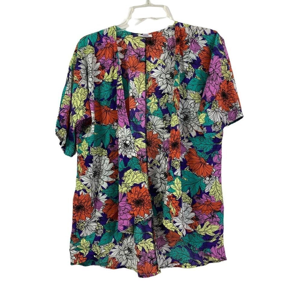 Lularoe  Women's Floral Short Sleeve Cardigan
